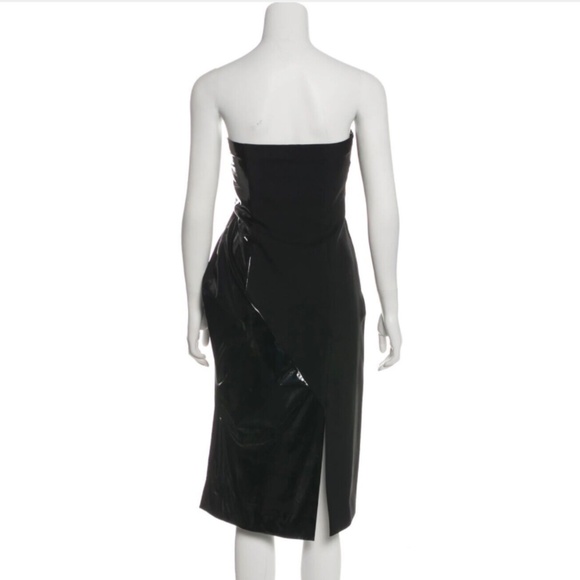 ★Org.$2480 Paris Runway Collection Piece JIL SANDER Wool Strapless Dress Black36 - Picture 6 of 15